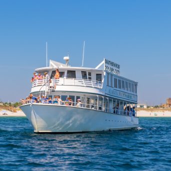 a large boat in a body of water
