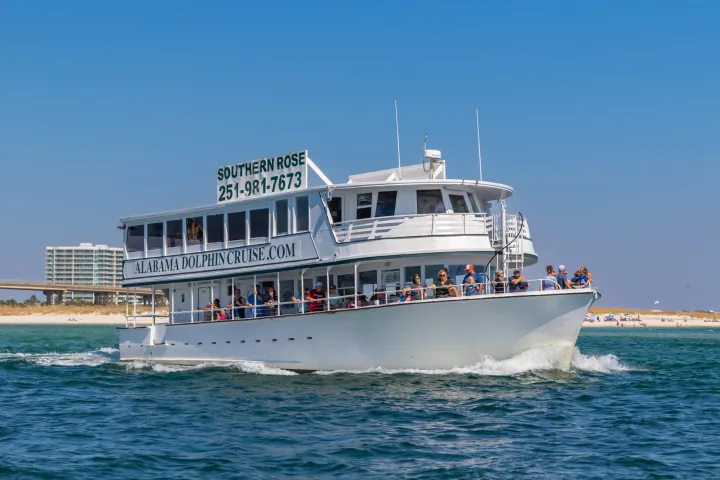 a large ship in the water