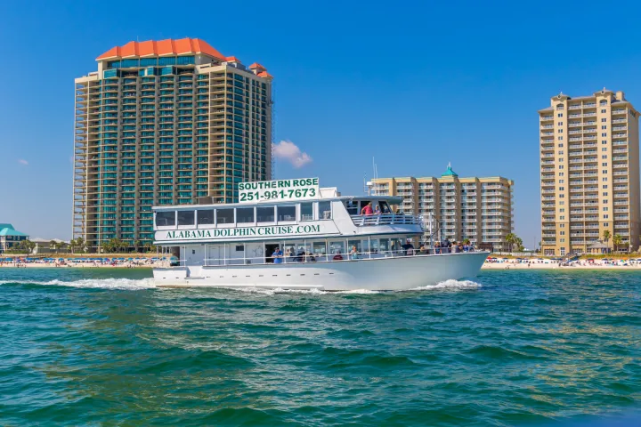 a large boat in a body of water